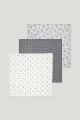 Lot de 3 - foulards en mousseline pour bébé