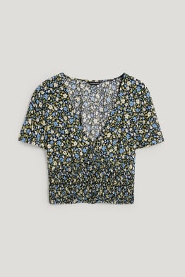 CLOCKHOUSE - Crop Bluse - geblümt