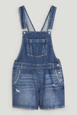 CLOCKHOUSE - denim dungaree shorts