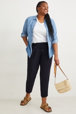 Pantalón de tela - mid waist - tapered fit