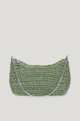 CLOCKHOUSE - schoudertas - raffia-optiek