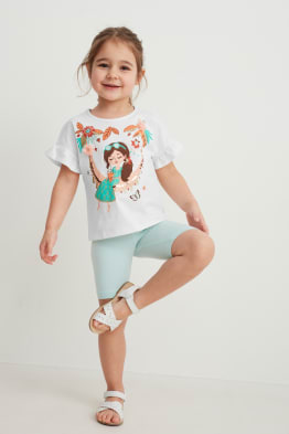 Set - jurk, T-shirt en fietsbroek - 3-delig