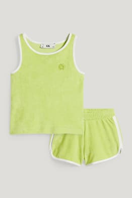 Set - terry cloth top and shorts - 2 piece