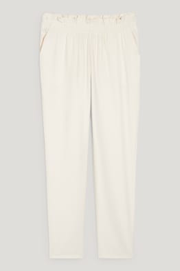 Cloth trousers - mid-rise waist - relaxed fit