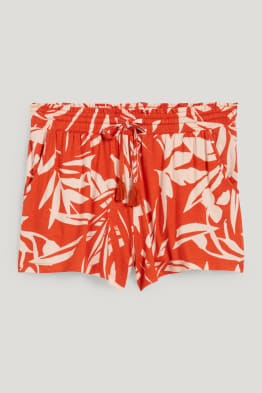 Pyjashort en viscose - à motif