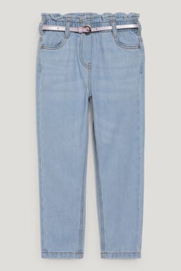 Paperbag jean avec ceinture - comfort fit
