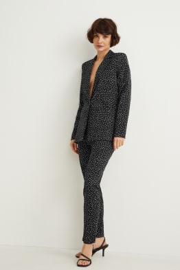 Pantalon - mid waist - slim fit - Flex - à pois