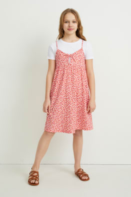 Set - maglia a maniche corte e vestito - 2 pezzi
