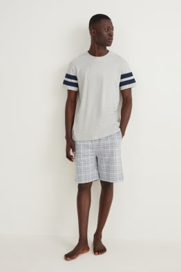 Pantalons de pijama curts - de quadres