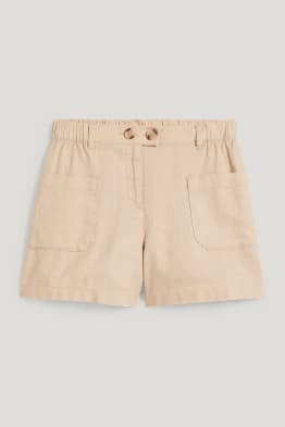 Pantalons curts - mescla de lli