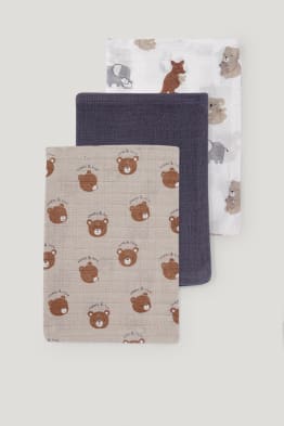 Multipack 3er - Baby-Waschlappen