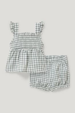 Baby-outfit - 2-delig - geruit