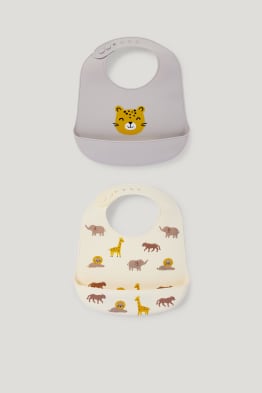 Confezione da 2 - bavaglini in silicone