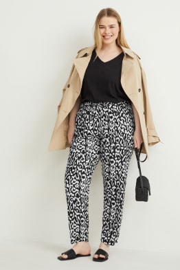 Pantalón de tela - mid waist - comfort fit - estampado