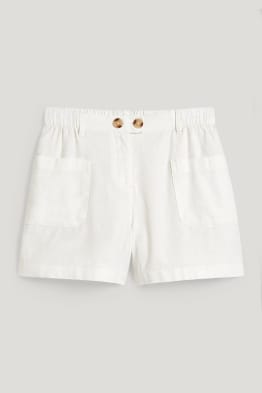Pantalons curts - mescla de lli