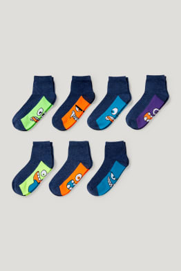 Multipack of 7 - monster - socks with motif