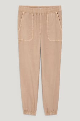 Cloth trousers - mid-rise waist - tapered fit