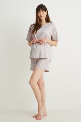 Pijama d’estiu de maternitat - amb estampat de llunes