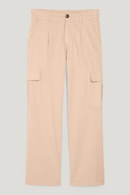 Cargo trousers - high waist - tapered fit