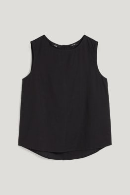 Bluse - Leinen-Mix