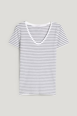 Basic T-shirt - gestreept