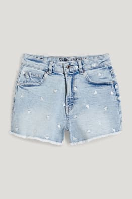 CLOCKHOUSE - denim shorts - high-rise waist - patterned