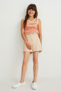 Pantalons curts - mescla de lli
