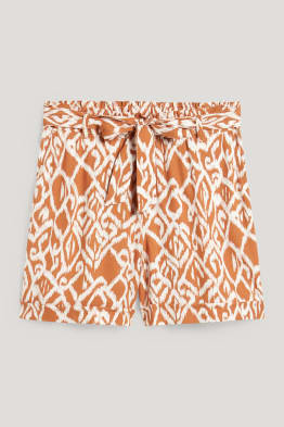 Shorts - mid-rise waist - patterned