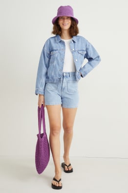 Jeans-Shorts - High Waist - LYCRA®