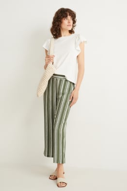 Pantalons - mid waist - palazzo - de ratlles