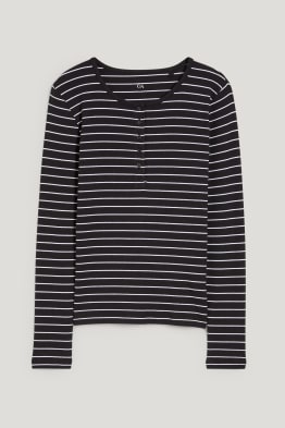 Maglia a maniche lunghe basic - a righe
