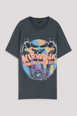 CLOCKHOUSE - t-shirt oversize - Nirvana
