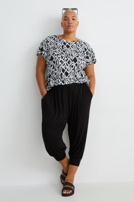 Jersey trousers - mid-rise waist - comfort fit