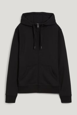 Basic zip-through sweatshirt with hood