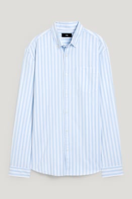 Oxford overhemd - regular fit - button-down - gestreept