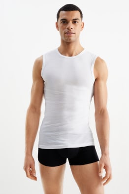 Lot de 3 - maillot de corps - fines côtes - sans coutures