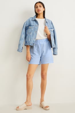 Shorts - Mid Waist - gestreift