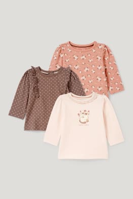 Multipack 3er - Baby-Langarmshirt