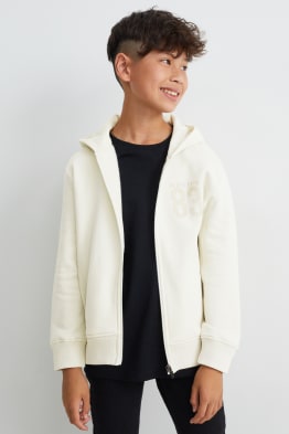 Felpa con zip e cappuccio