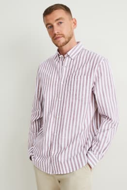 Chemise oxford - regular fit - col button-down - à rayures