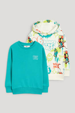 Pack de 2 - sudadera con capucha y sudadera sin capucha