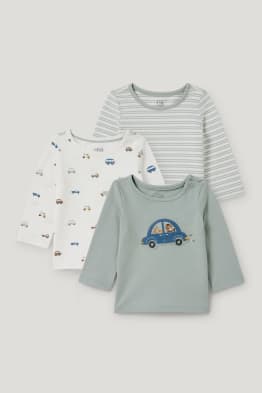 Pack de 3 - camisetas de manga larga para bebé