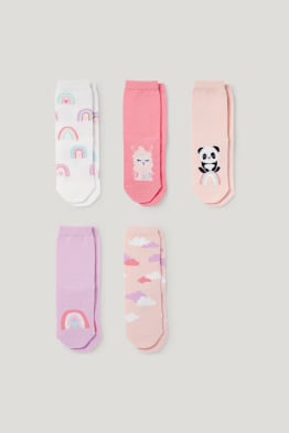 Multipack 5er - Regenbogen - Socken mit Motiv