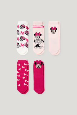 Multipack 5 ks - Minnie Mouse - ponožky s motivem