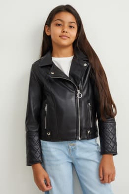 Bikerjacke - Lederimitat