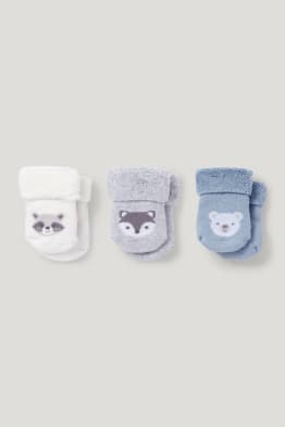 Multipack 3er - Waldtiere - Erstlings-Socken mit Motiv