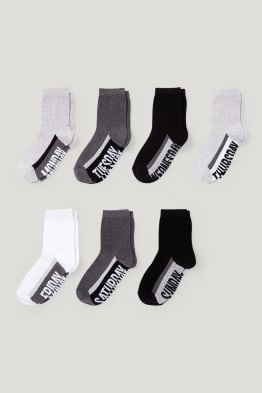 chaussettes a motifs mangas garcon (lot de 3) - naruto noir garcon