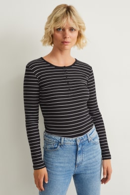 Maglia a maniche lunghe basic - a righe
