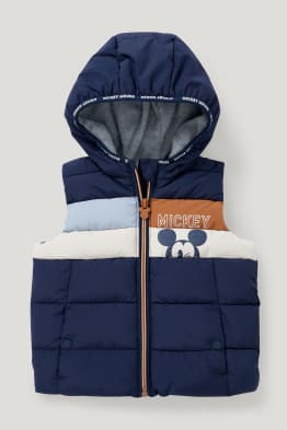 Topolino - gilet trapuntato neonati con cappuccio