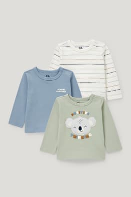 Multipack 3er - Baby-Langarmshirt